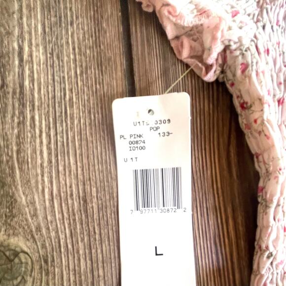 Ralph Lauren Dress Pink Ditzy Floral Print Smocked Girls SZ L C101557 - Picture 2 of 6